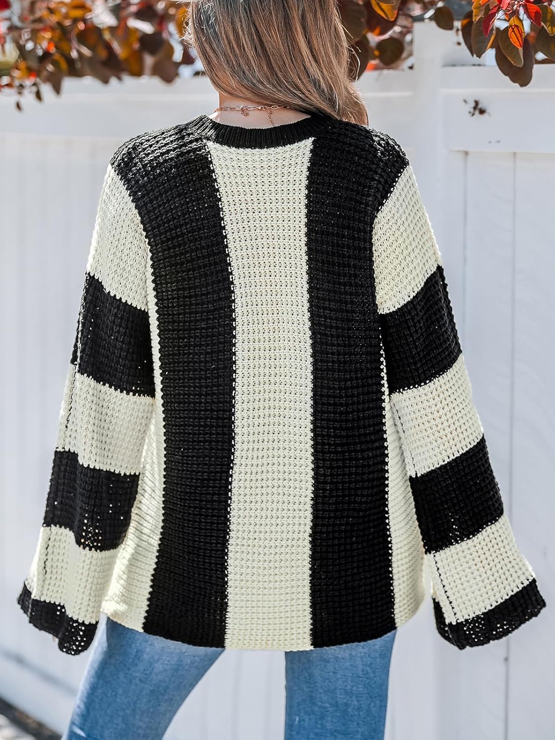 CUPSHE Womens Sweaters Casual Long Sleeve Chunky Knit Pullover Sweater Tops - Image 5