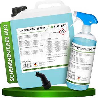Windscreen De-Icer Car 5L & De-Icer Spray 1 L Highly Effective & No Scratching Reliably Prevents Re-Icing Refill & Spray Bundle - Very Effective up to -40  C Made in Germany