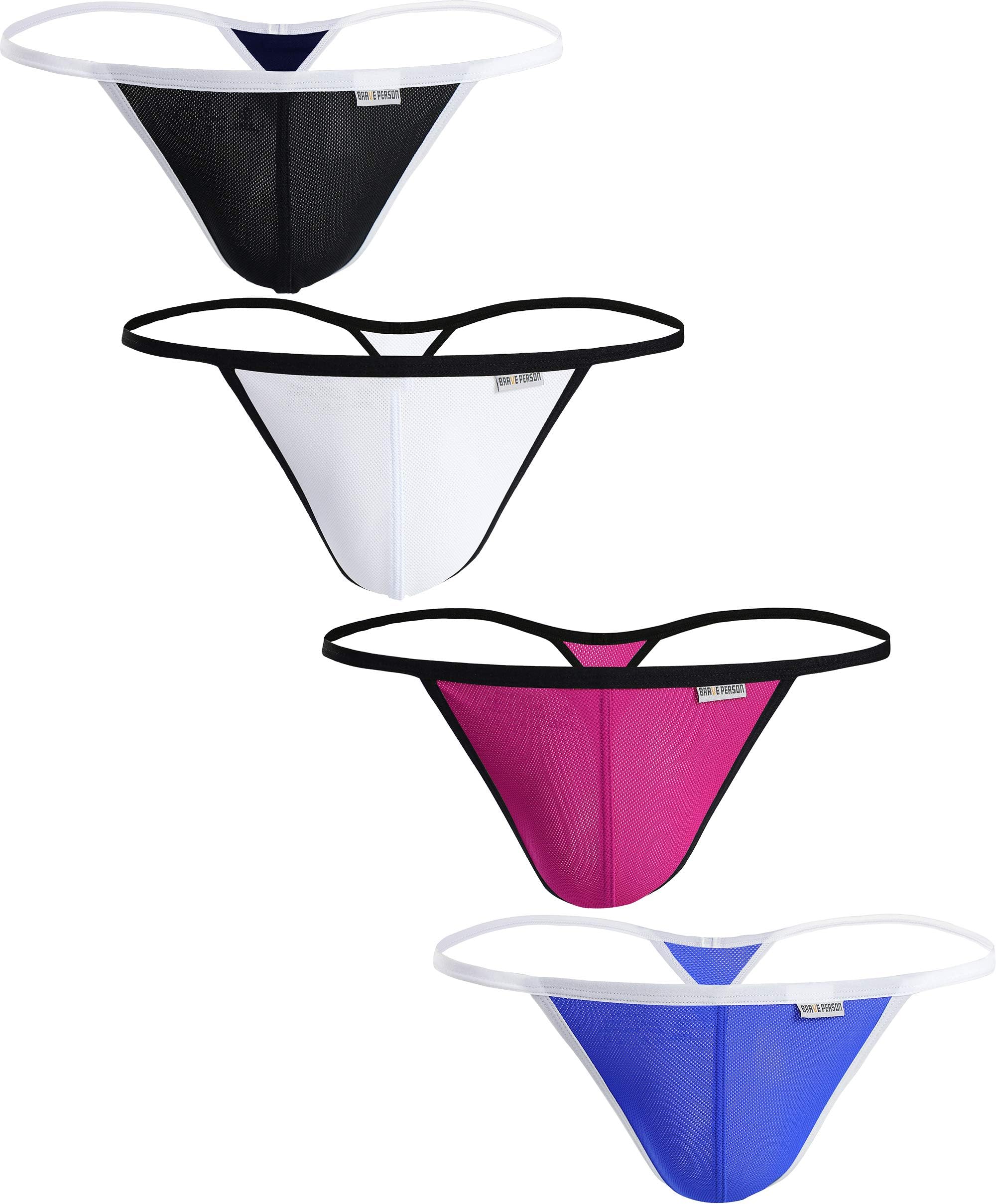 Mens Power Net Low Waist Free Size G String/Thong Underwear for Mens (Pack of 4)-image-47