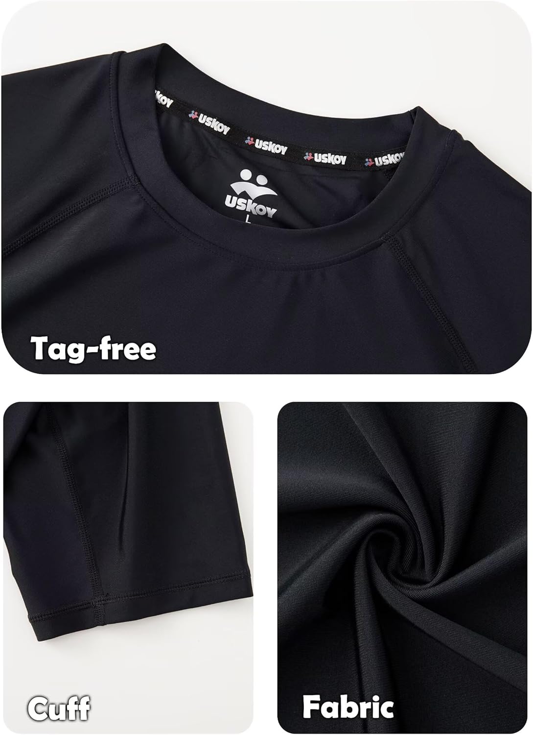 Men's Rash Guard T-Shirts UPF 50+ Baselayer Short Sleeve Skins Compression Performance Fit Tee - Image 3