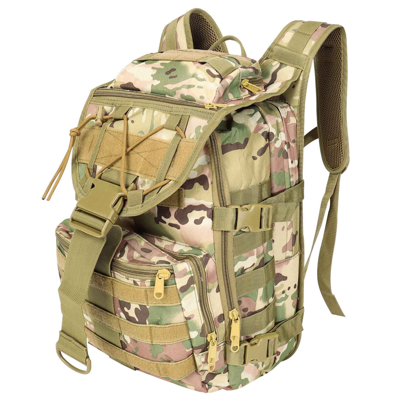 SHANNA Zaino Tattico Militare 40L, Impermeabile Zaino da Combattimento Molle Assalto Zaino da Combattimento per Escursionismo All'aperto Campeggio Trekking Hiking Caccia Alla Pesca Palestra
