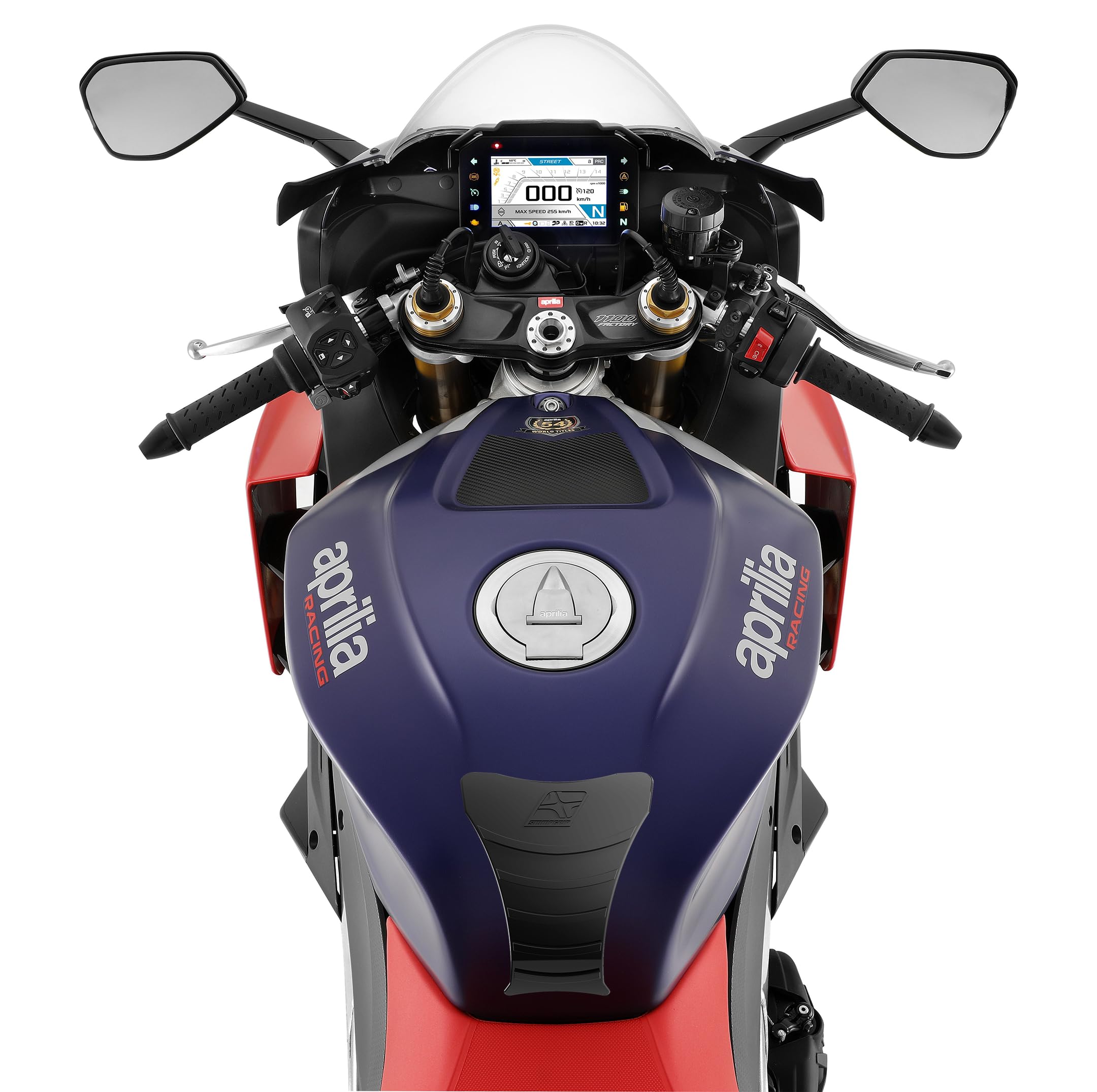 STOMPGRIP Premium Motorcycle Tank Protector | Ridge | Stock Collection | 3D Design | Universal Fit | Black