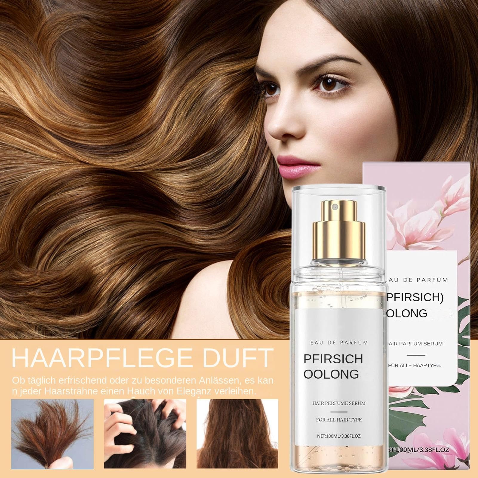 Parfum de soin des cheveux - Traitement nourrissant pour cheveux secs, parfum rafraîchissant | Parfum hydratant, soin des cheveux doux et lisse pour un usage quotidien et envoûtant