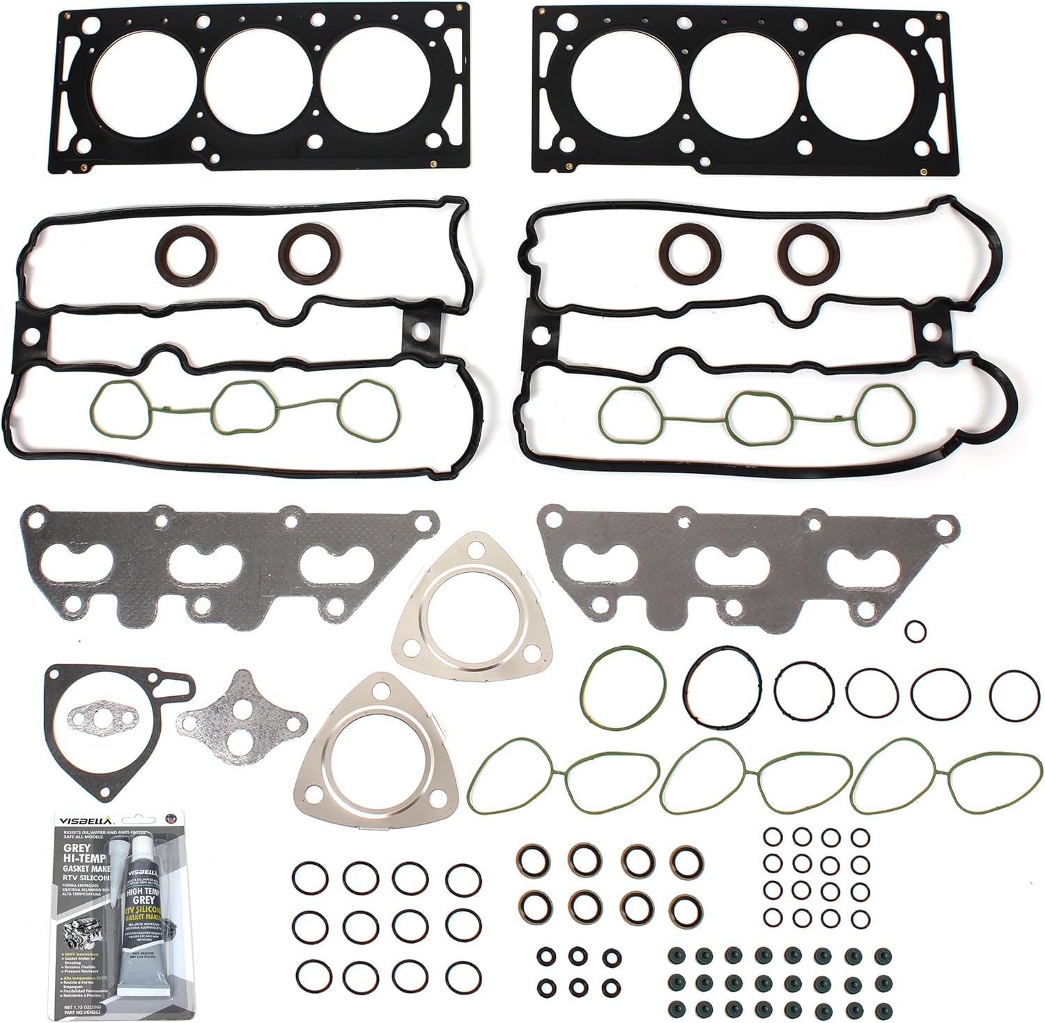 CNS MLS Cylinder Head Gasket Set Compatible with Saturn 3.0L 3000CC 181CU. in. V6 DOHC