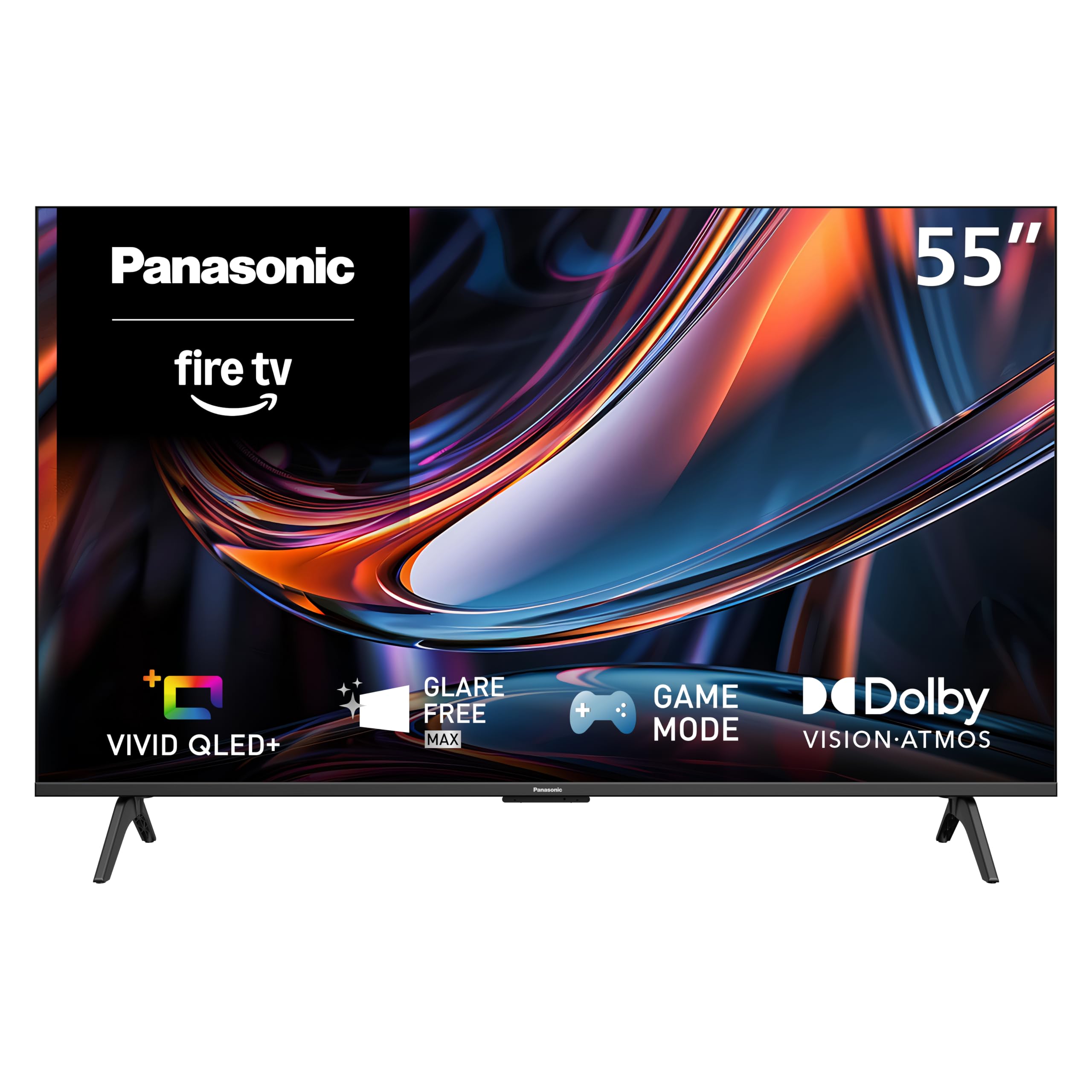 Panasonic W80 Series (2026 Model) 55-inch QLED 4K UHD Glare Free Max Smart Fire TV, HDR10+, Dolby Vision, Dolby Atmos, Game Mode, Press & Ask Alexa, Apple AirPlay - TV-55W80CPS