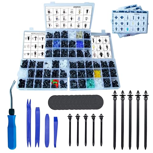 Miniatura 1 de 1274 clips de retención de parachoques de automóvil, 55 tamaños más populares, kit surtido de pasadores automotrices con removedor de clips de