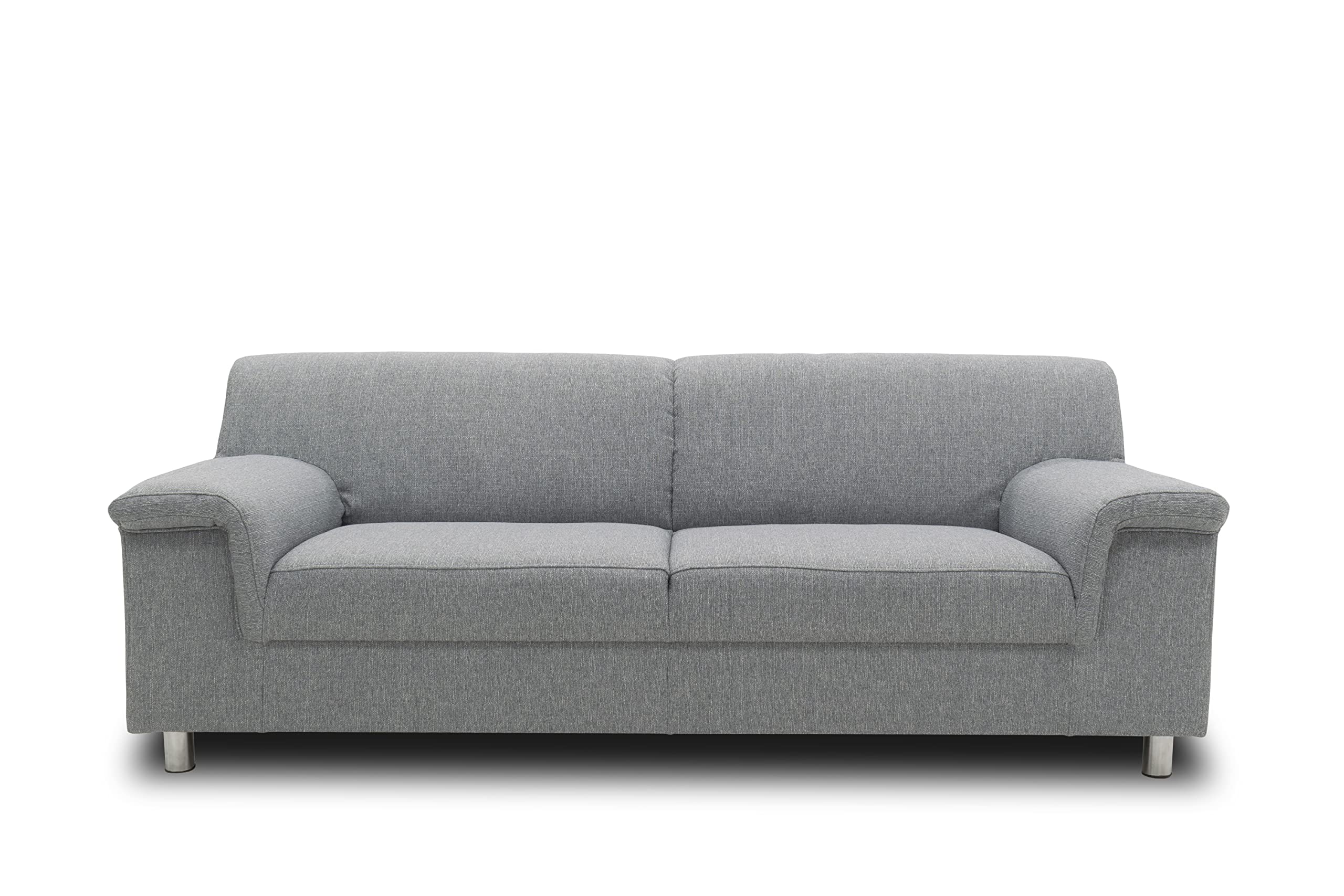 DOMO Collection Jamie Sofa 2er Couch, Garnitur 2 Sitzer, grau, 190 x 80 x 72 cm