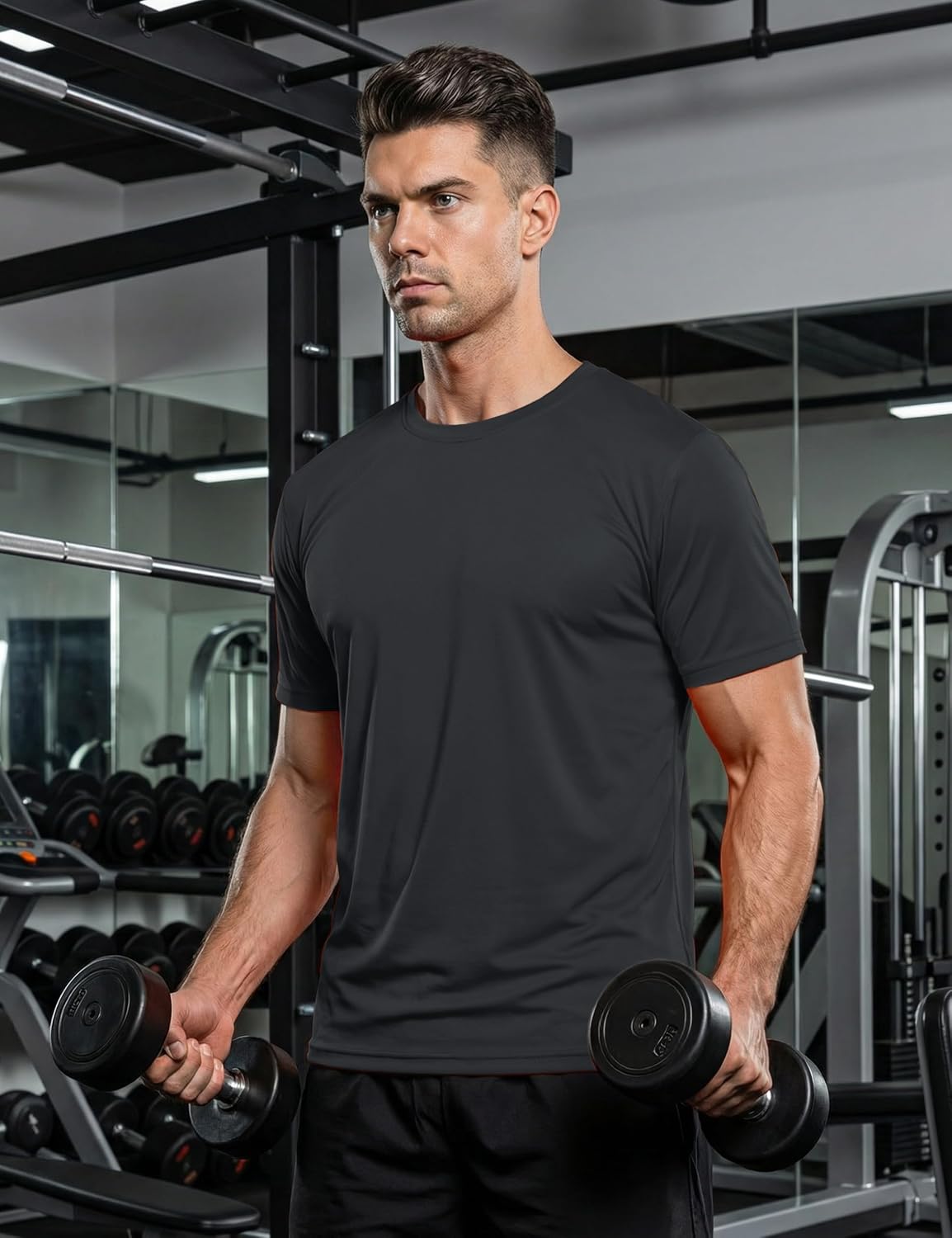 KEFITEVD Men's UPF 50+ Sun Protection Short Sleeve Rash Guard Swim Shirts image 3