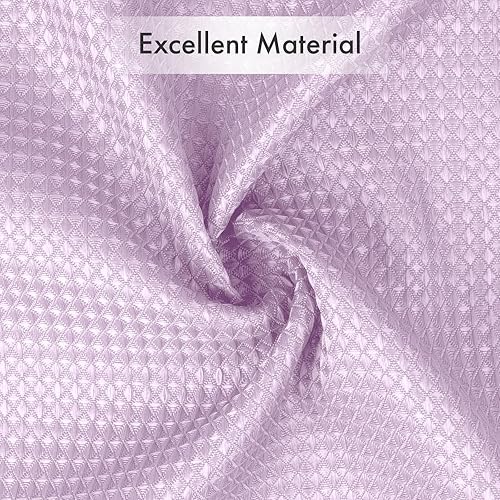 Vista 127 de AmazerBath - Cortina de baño con tejido de punto gofre, calidad hotelera, 60 x 72 pulgadas, blanco