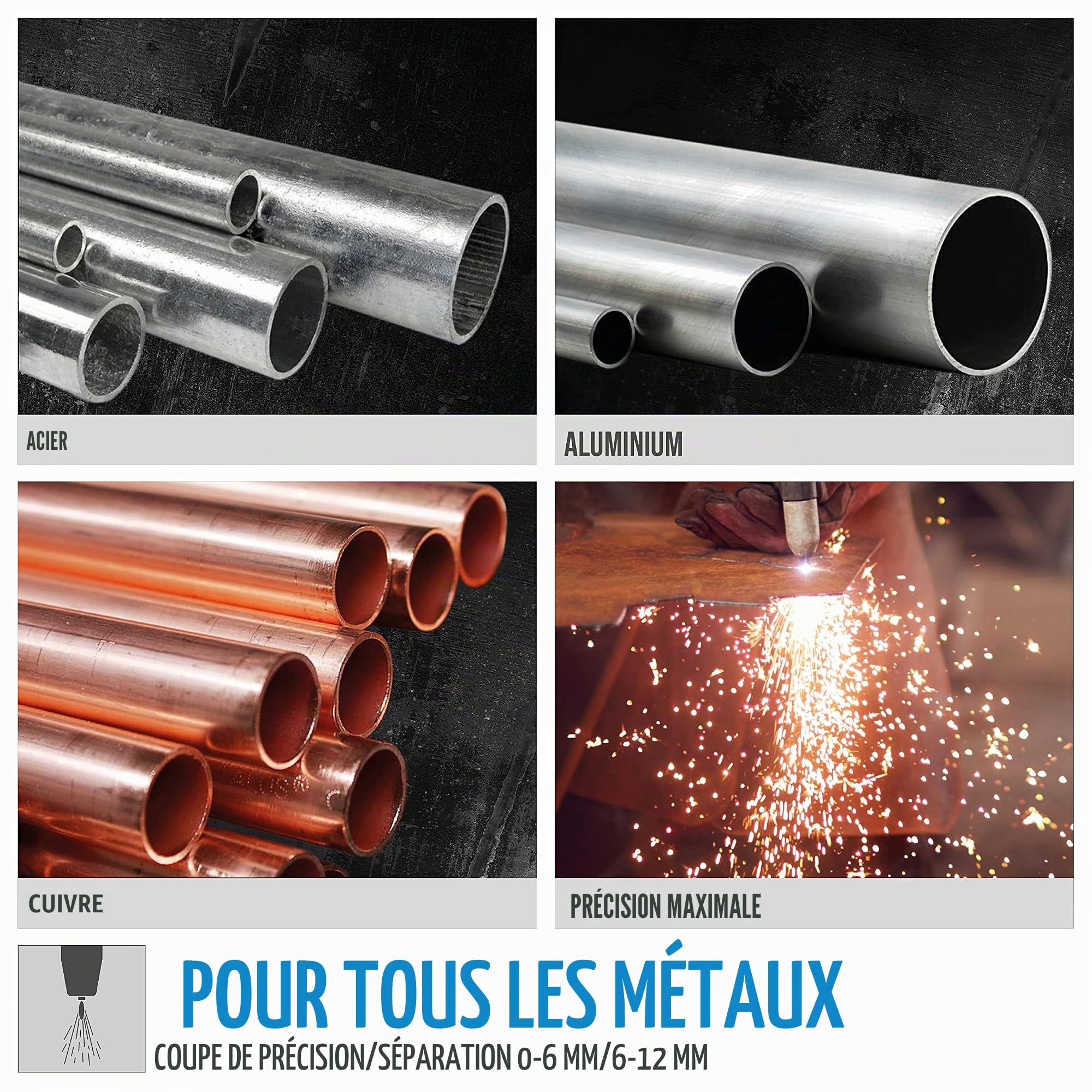 Güde 20092 Coupe-plasma GPS-E 40 A.2 (coupe-plasma haute fréquence, torche de 2,5 m, épaisseur du matériau max. 12 mm)