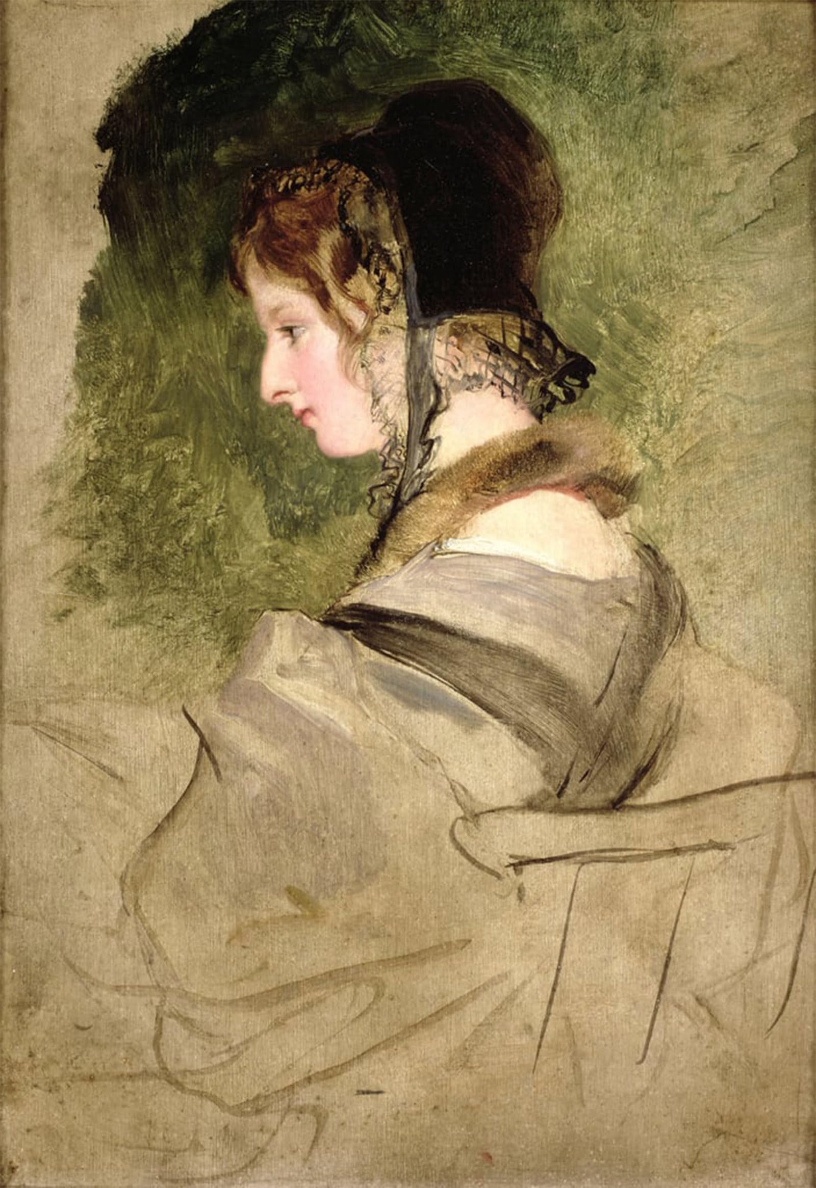 ARTXLXXBN Famous Painting Art Wall Decor Abstract Art Picture Portrait of a Woman by Edwin Landseer Animal Pictures for Home Decor 60x90cm