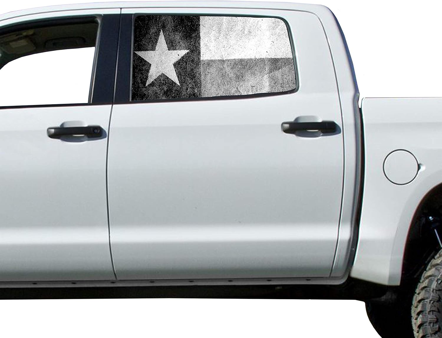 Amazon Com 2x 21 X 29 Universal Texas Flag Black White Window Tint Perforated Vinyl Fits Nissan Ford Dodge Chevy Toyota Trucks Automotive