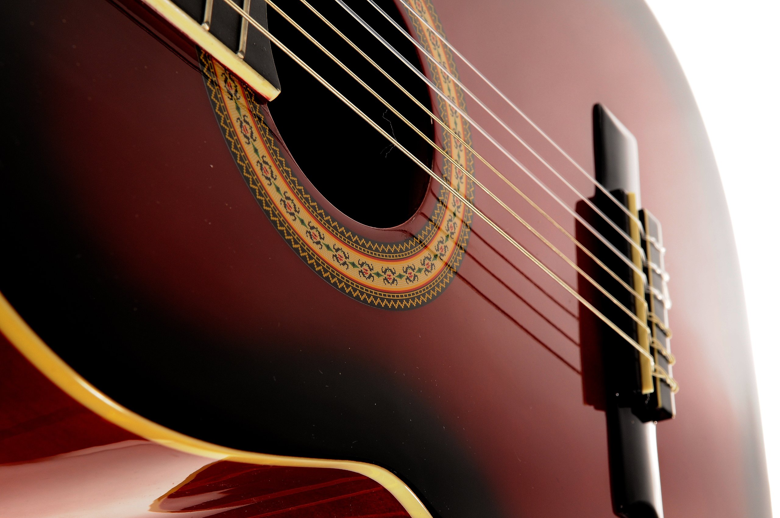 ASHTON SPC34TRB - Guitarra clásica (tamaño 3/4), color rojo