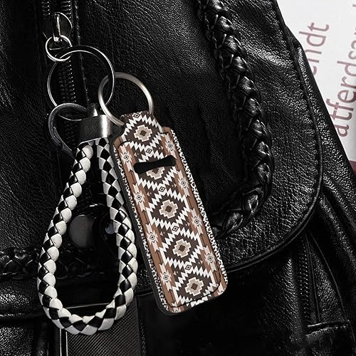 Miniatura 4 de Llavero con diseño de lápiz labial, soporte para bálsamo labial, llaveros para mujer