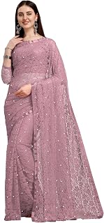 LOROFY Women's Brasso Net Saree With Blouse Price In India