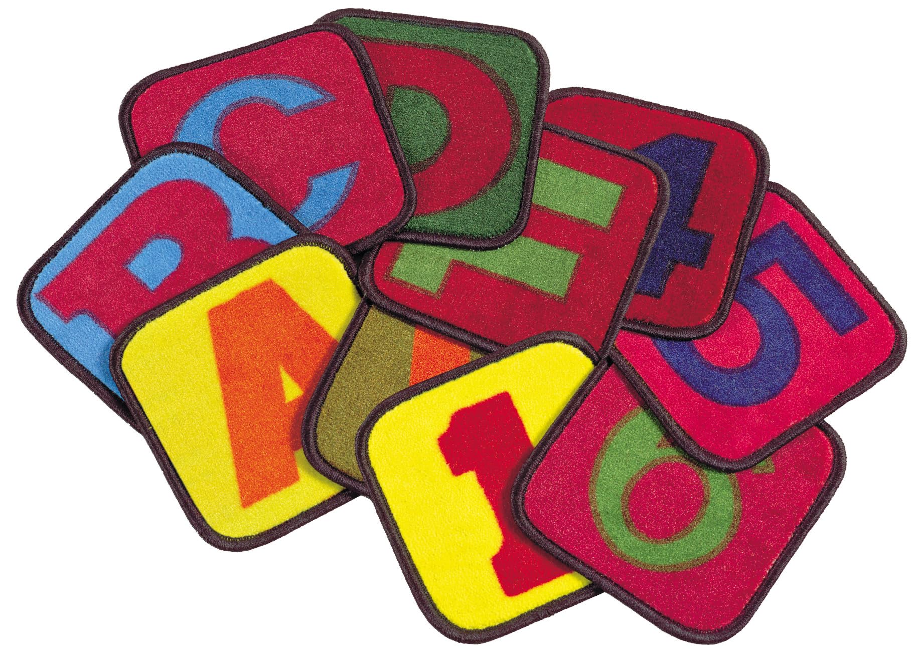 Flagship Carpets Blocchi da costruzione quadrati per bambini per area di apprendimento domestico, aula, camera dei bambini o tappeto per sala giochi, (set di 26), 30,5 x 30,5 cm