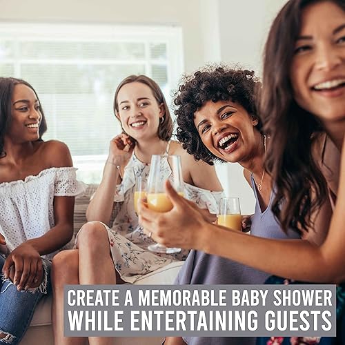 Miniatura 2 de Hadley Designs Blue Elephant Baby Shower Games for Boys - 50 tarjetas, dos juegos de 25 juegos, 4 juegos de doble cara, tarjetas de predicción y