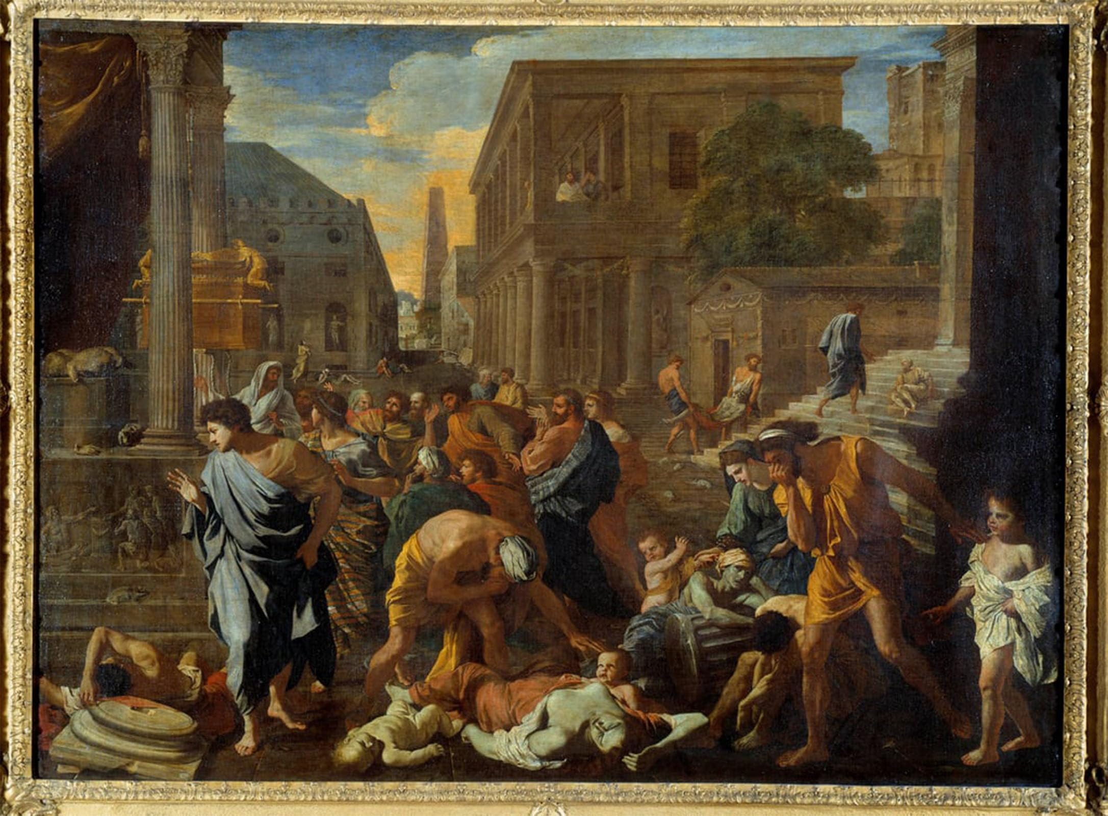 Tableau la Peste d'Asdod de Nicolas Poussin | Impression d'art de prestige 60x90cm - 5