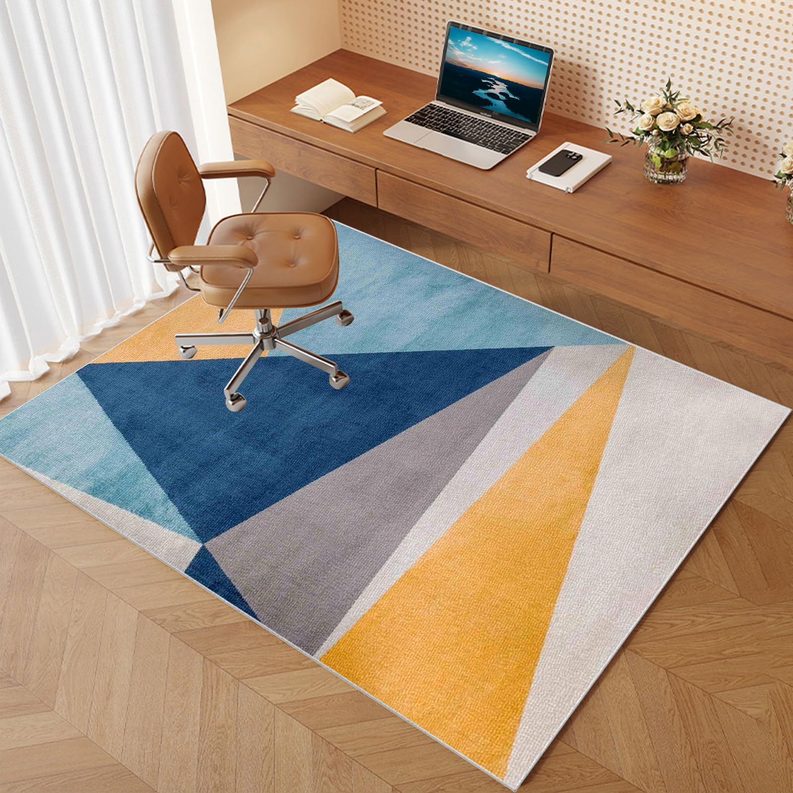 Chair Mat for Carpet Floors Rectangle Office Computer Floor Mat for Carpet Rolling Chairs Gaming Rug Home Large Anti-Slip Floor Protectors Mat Large Protectors floors Gaming Chair Mat 200 x 300 cm — image 1