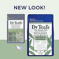 Vista 8 de Dr Teal's Remojo puro de sal de magnesio de Epsom, aceite de semilla de cáñamo de cannabis sativa, 3 libras