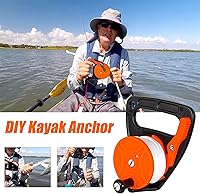 Vista 5 de Anclaje compacto de 150 pies para kayak con tapón de pulgar para buceo submarino de seguridad