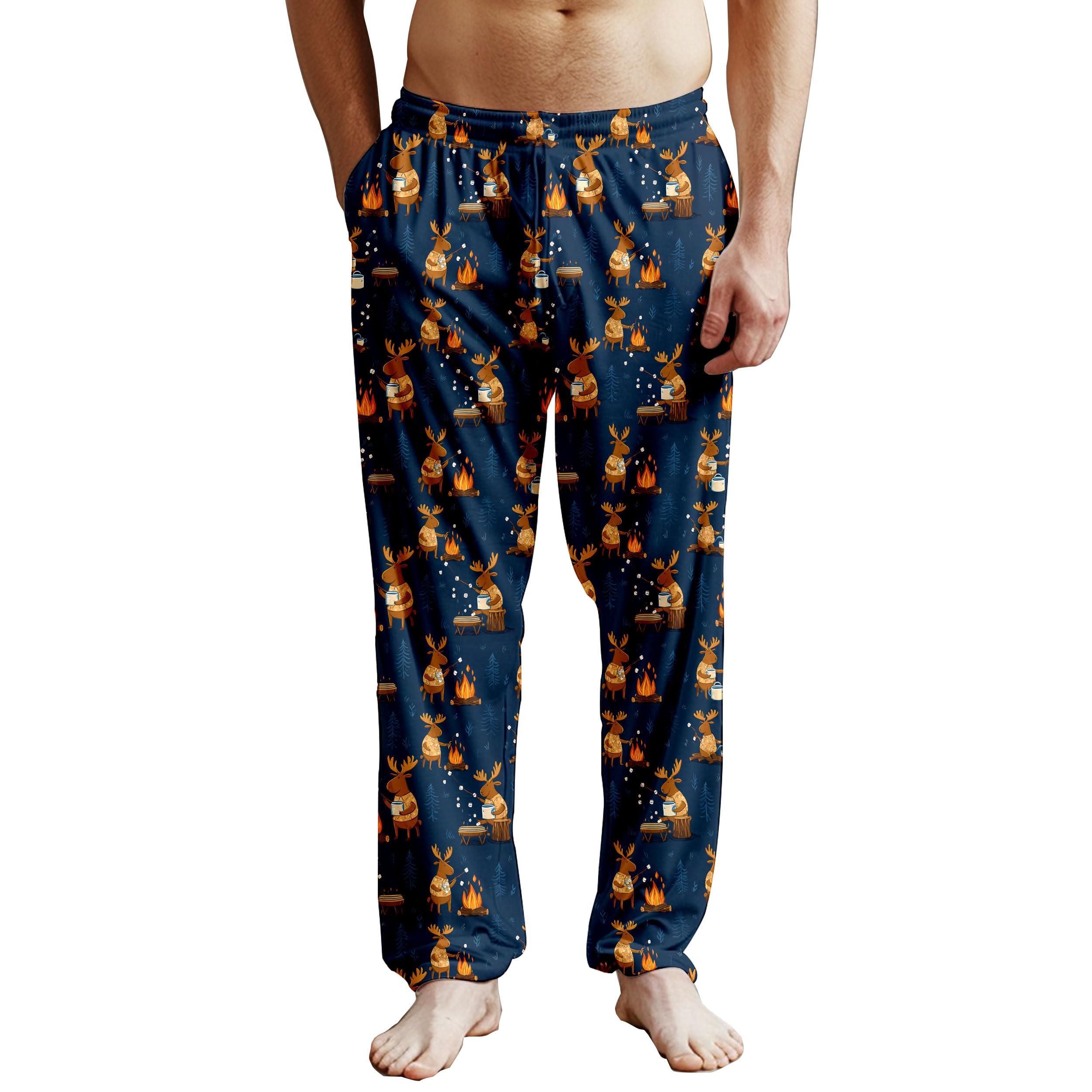 Men'S Pajama Pants Lounge Pajama Super Soft Funny Men Pajama Bottoms With Pockets Drawstring-image-33