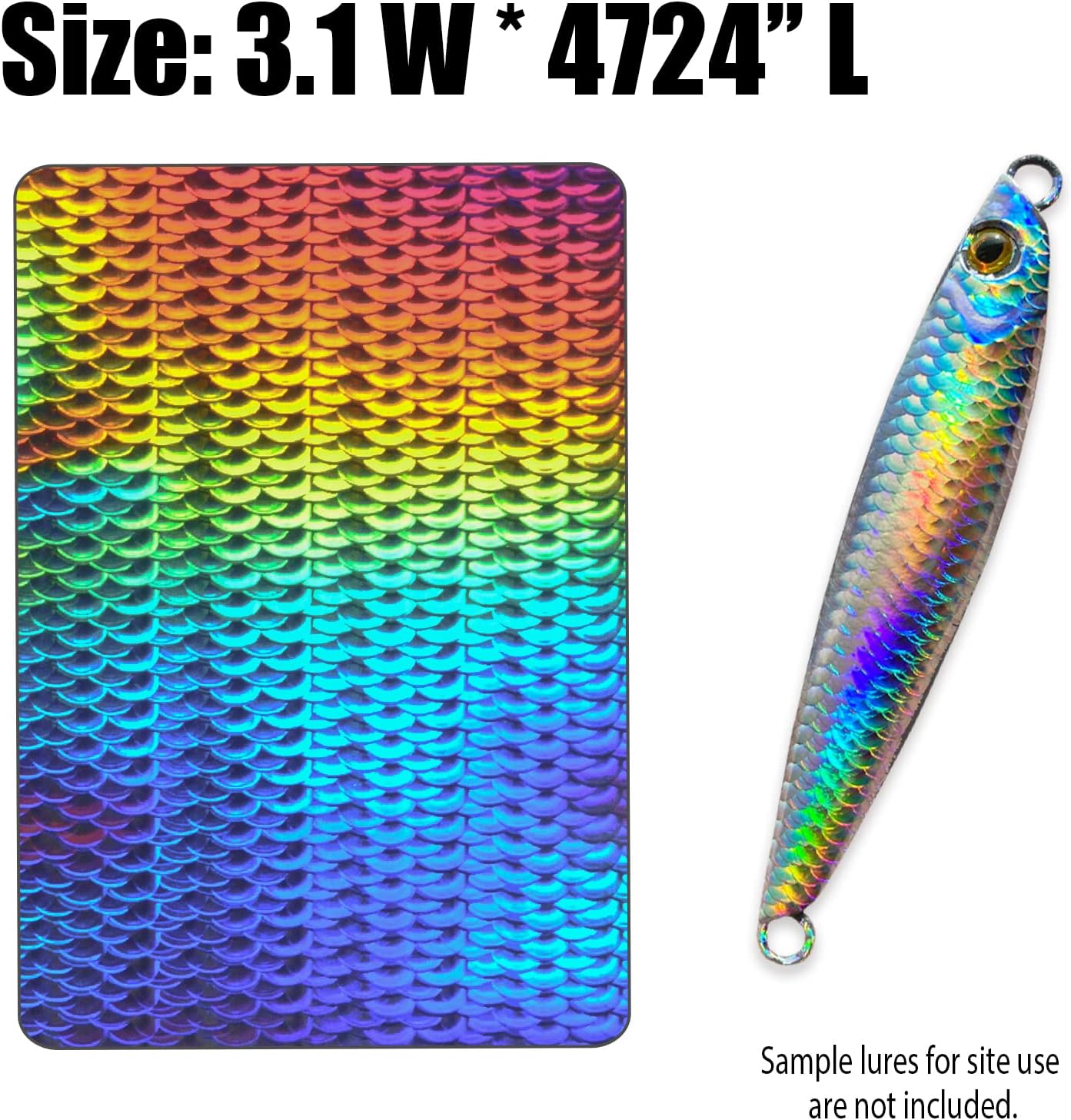 Hot Stamping Foil 8CM*120M for DIY Fishing Lure Fish Scales Bait Jig Holographic Lazer Handwork Colorful Transfer Film Fishing Gear Accessories Make Your Own Hard Fishing Bait Supplies