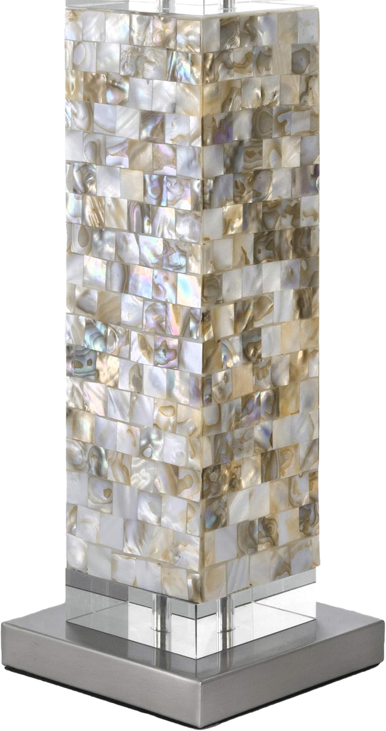 nuLOOM Houston 29" Crystal & Iron Mosaic Table Lamp