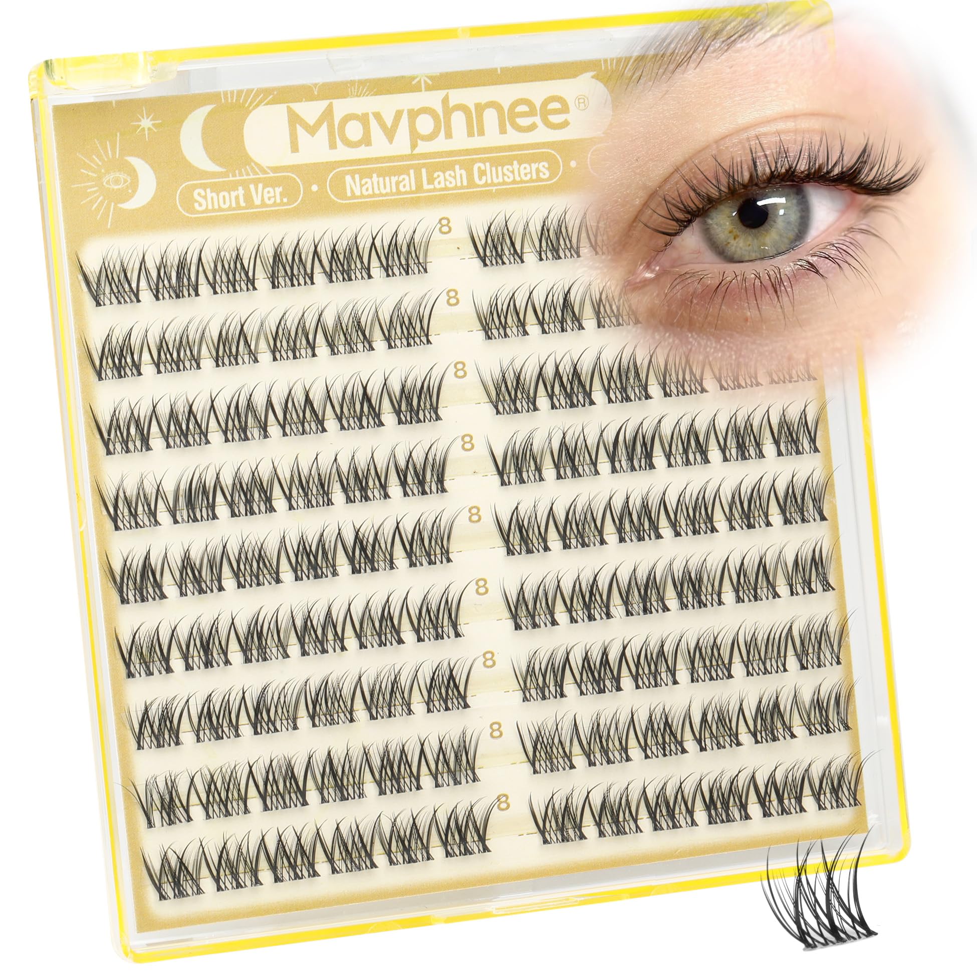 Photo 1 of Mavphnee 8MM Natural Cluster Eyelash Extensions