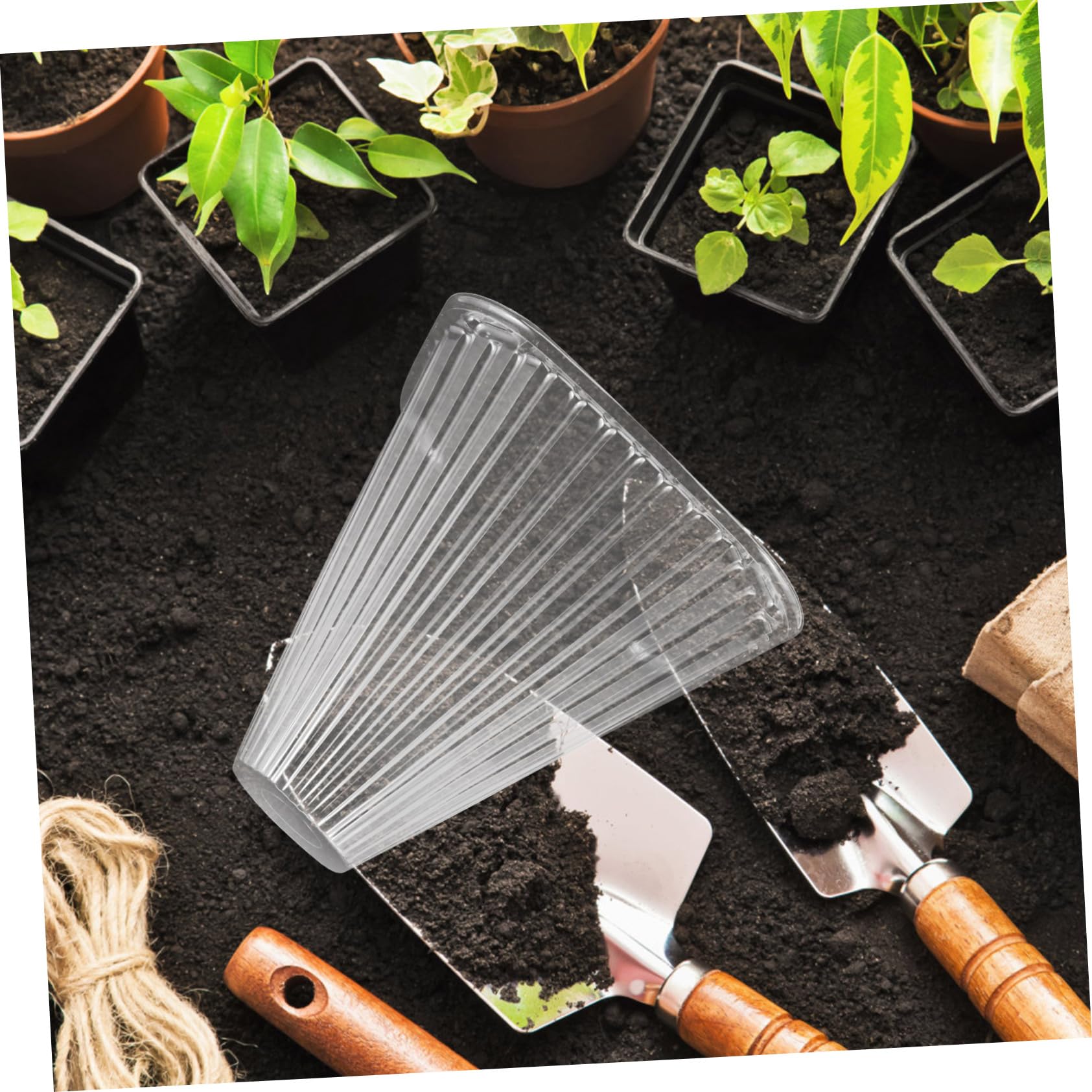 Cloche de Jardin Conique en Pet 10 Pcs pour Protection Antigel des Plantes et Fleurs, Facile à Installer, pour Jardinage Extérieur et Intérieur