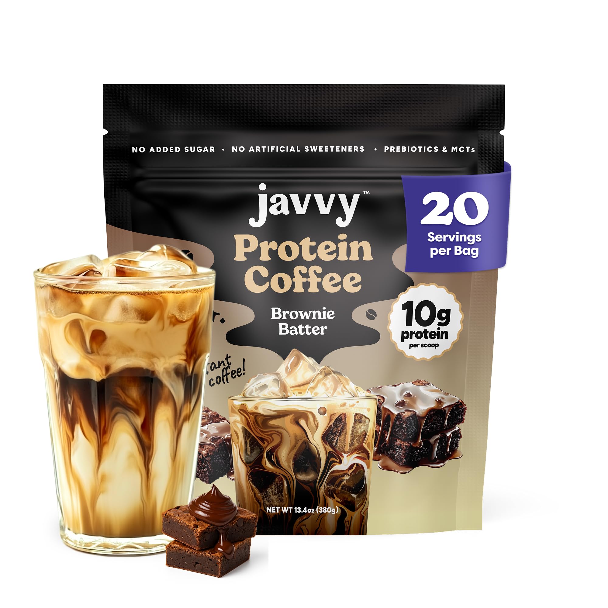Javvy Protein Coffee for Cold Brew & Iced Coffee, French Vanilla V3 — view 21