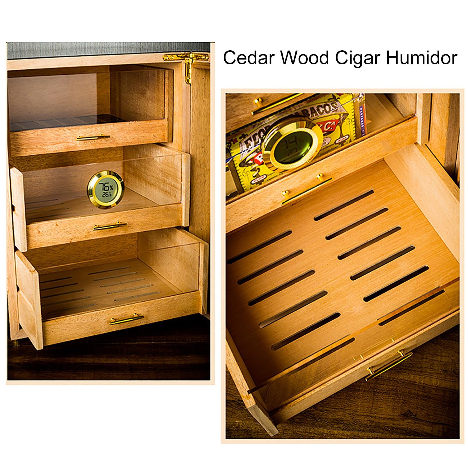 Cigar Humidor, Lighted Control Magnetic Door Desktop Nigeria