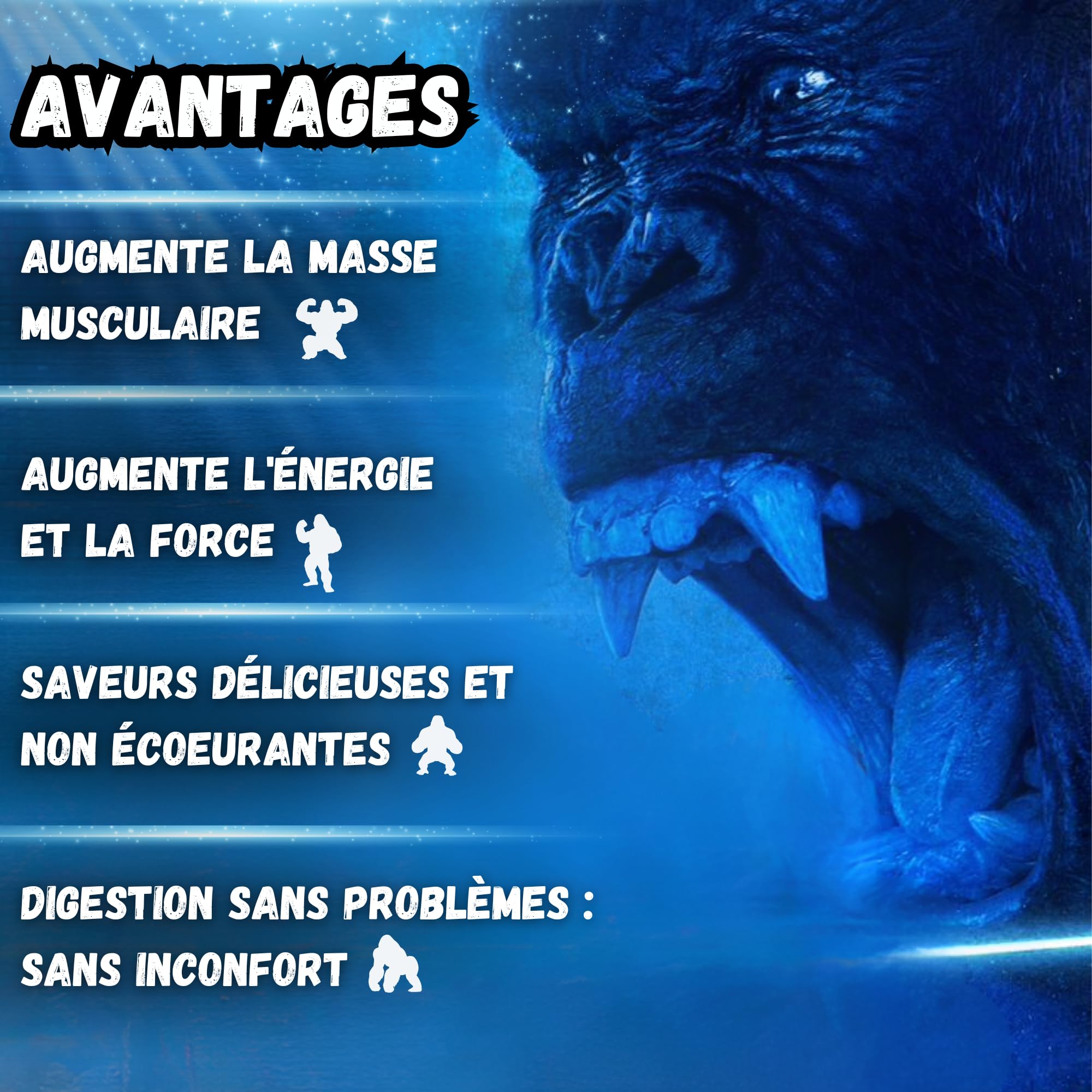 Proteine Whey Blueking | Proteines Musculation | Whey Protein | Augmente la Masse Musculaire et la Force | 1,8 kg | Évite le catabolisme | Contient de la Créatine | Fraise