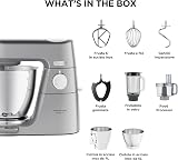 Kenwood Titanium Chef Baker XL Food Processor with Whisk, Dough Hook, Sticks and Bowl, 6.7 L, KVL85.424SI, Power 1500 W, Silver - 7