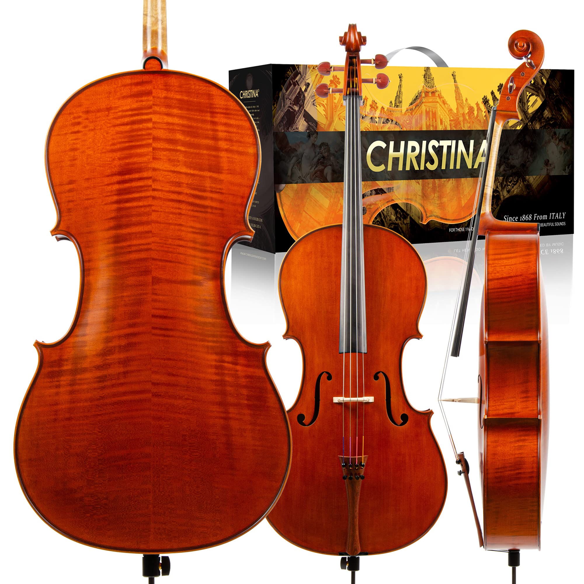 Amazon | Christinaチェロ4/4初心者の大人のためのチェロセット 