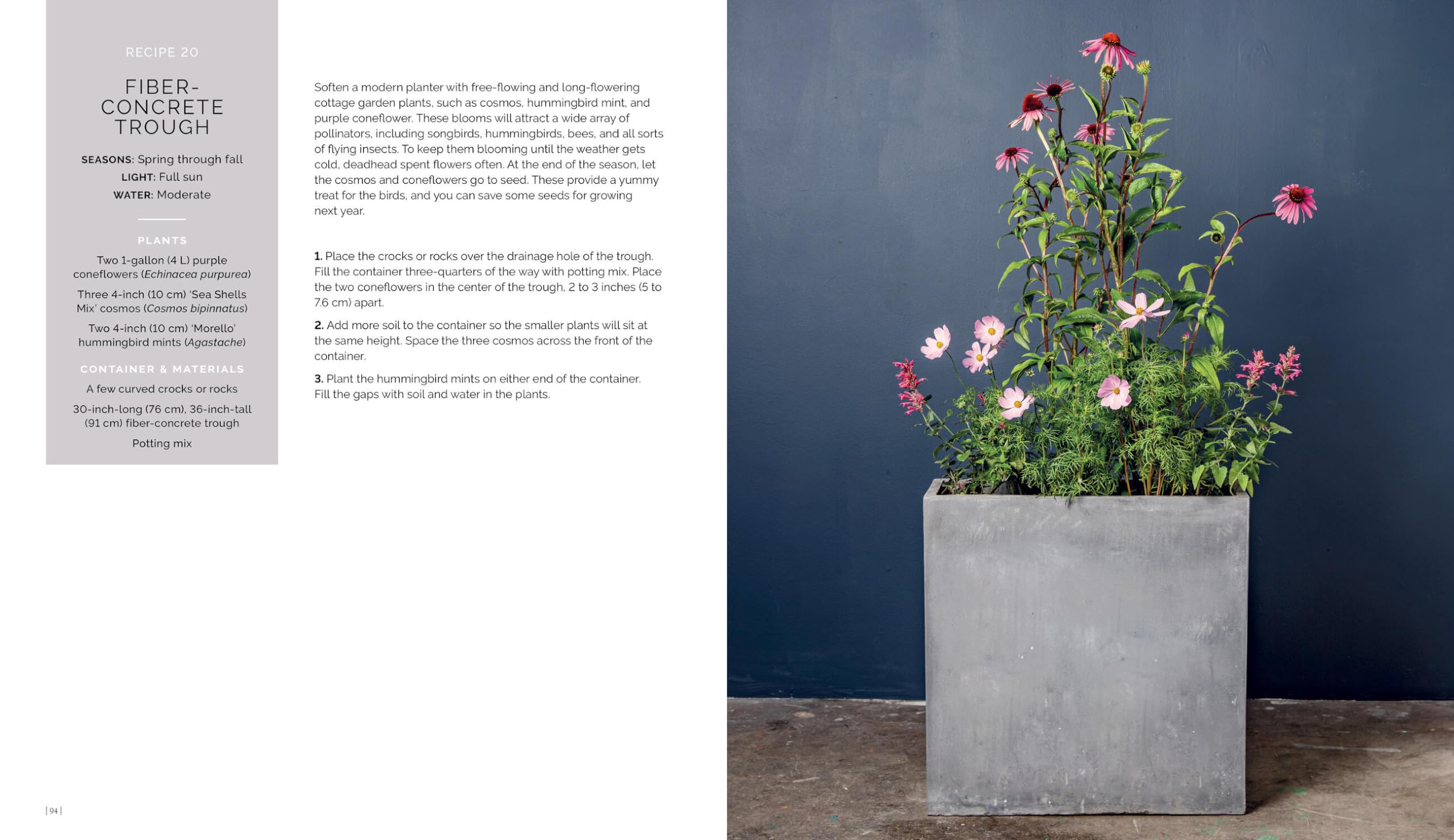 The Container Garden Recipe Book: 57 Designs for Pots, Window Boxes, Hanging Baskets, and More