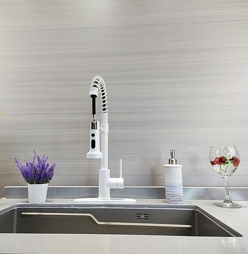 Vista 47 de Avola Tire hacia fuera el grifo de la cocina, níquel cepillado extrae los grifos del fregadero de la primavera Níquel cepillado y negro,Cobre,Cobre