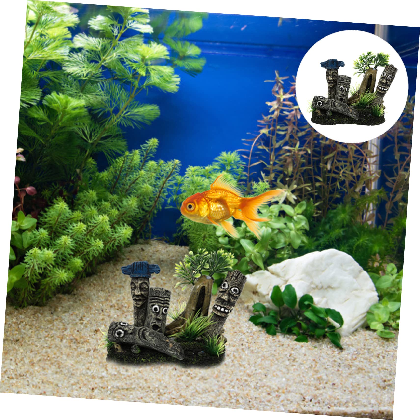 TOYANDONA 2 Piezas Pecera Paisajismo Decoración Cueva De Escondite del Acuario Decoración De Cuevas Artificiales Suministros Decorativos para Acuarios Pecera Falsa Resina