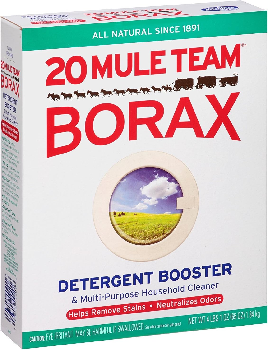 Twenty Mule Team Natural Laundry Booster & Multi-Purpose Cleaner, 65 oz. (2 Pack)