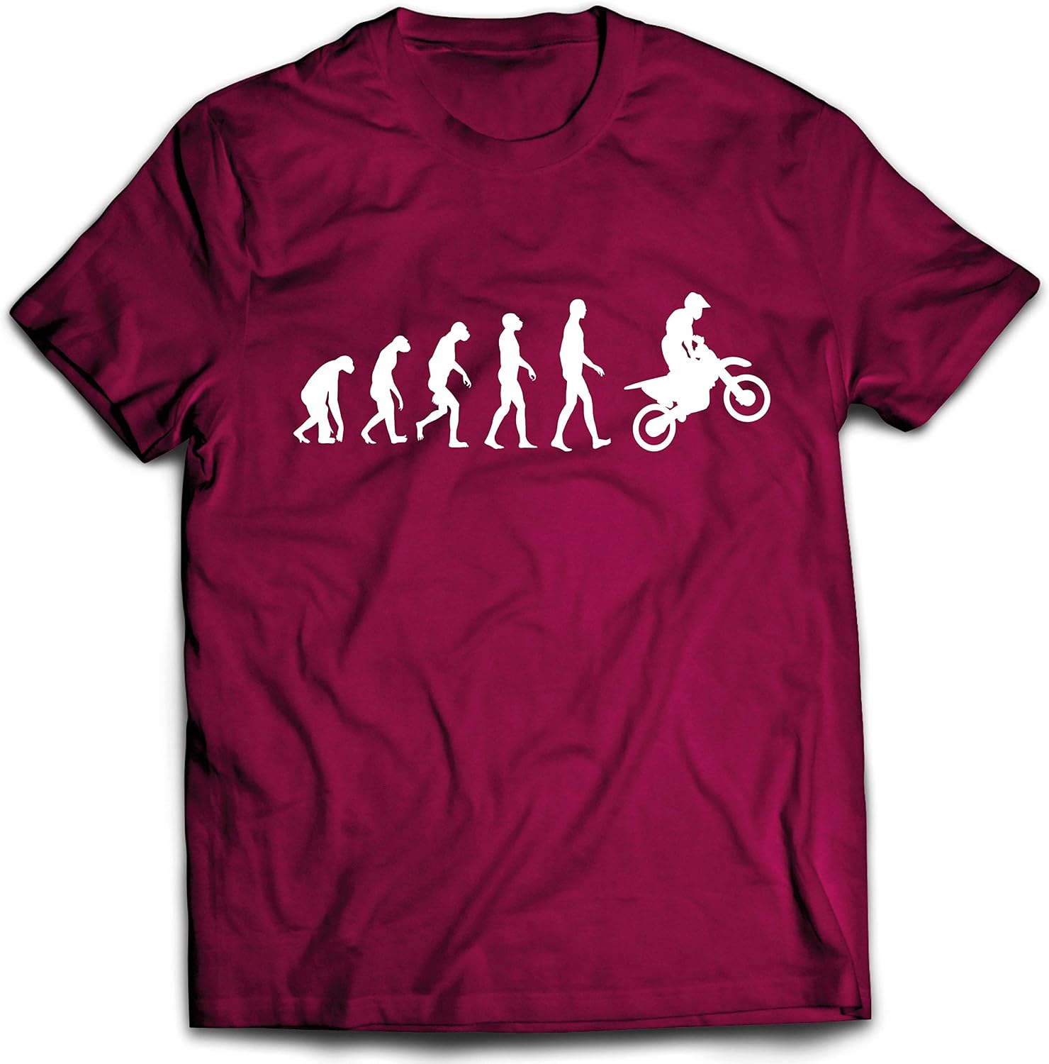 Men's Motocross Evolution Dirt Bike Motorcycle T-Shirt - Graphic Tee For Racing & Off-Road Fans
