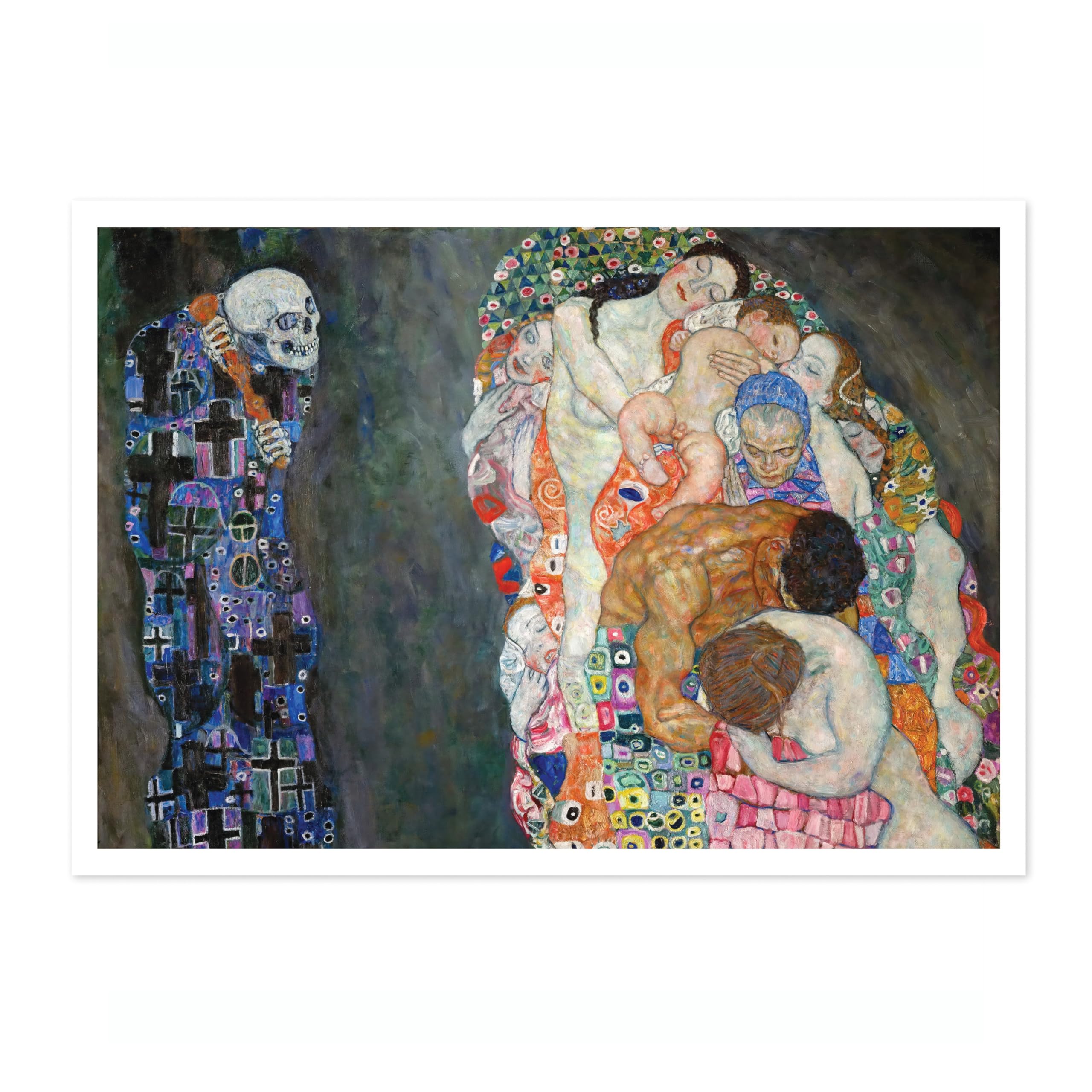 Death And Life Gustav Klimt Poster, Classic Famous Oil Painting Print, Modern Art Nouveau Wall Art Home Decor, Archival Matte, A4 (Print Only) - 29.7x21cm — image 1