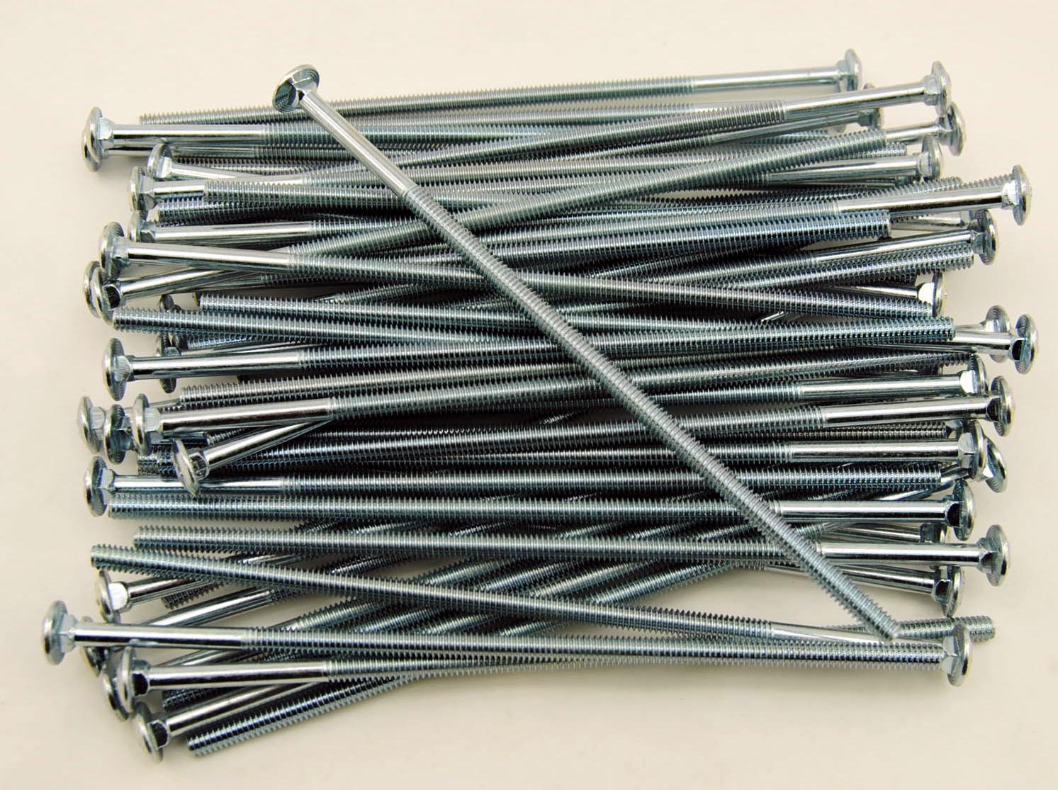 (50) Carriage Head Bolt 1/4-20 x 8 Zinc Plated 307A