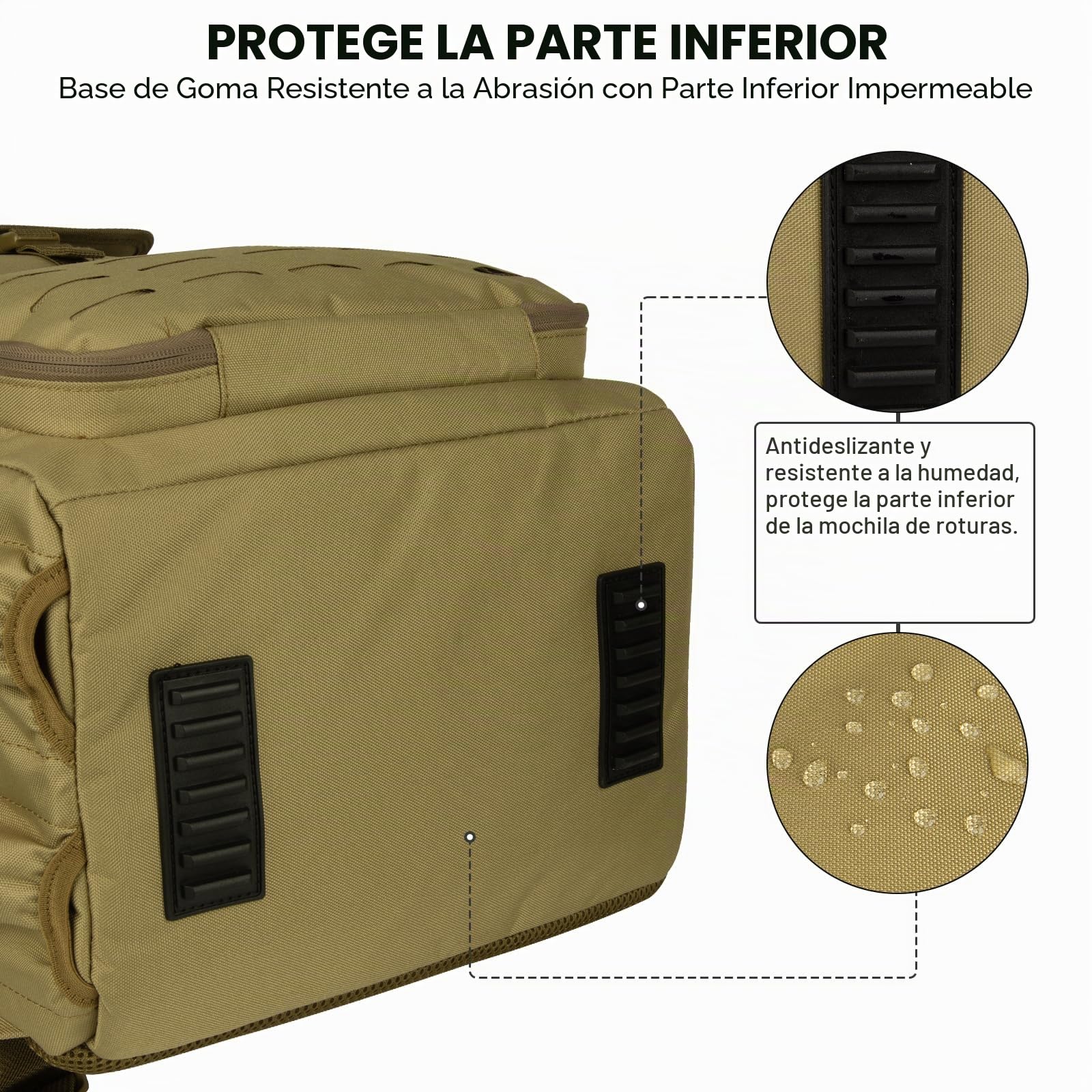 Hp hope Mochila de pesca con soporte para cañas y refrigerador, bolsa de aparejos de pesca de 40 l, equipo de pesca, mochila y equipo de pesca, Color caqui 2., 40 litros, Mochila