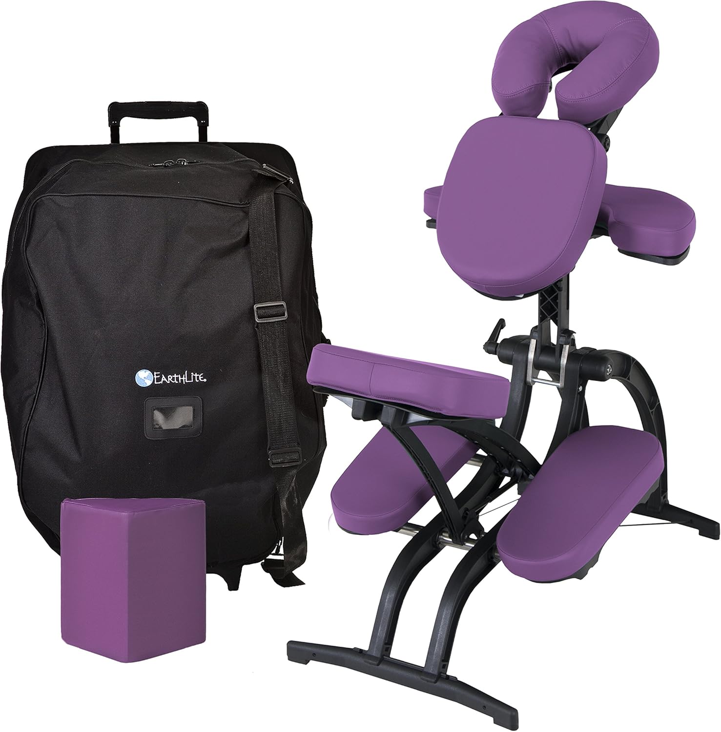 EARTHLITE Portable Massage Chair AVILA II - Premium Folding Spa/Massage/Tattoo Chair incl. Rolling Carry Case
