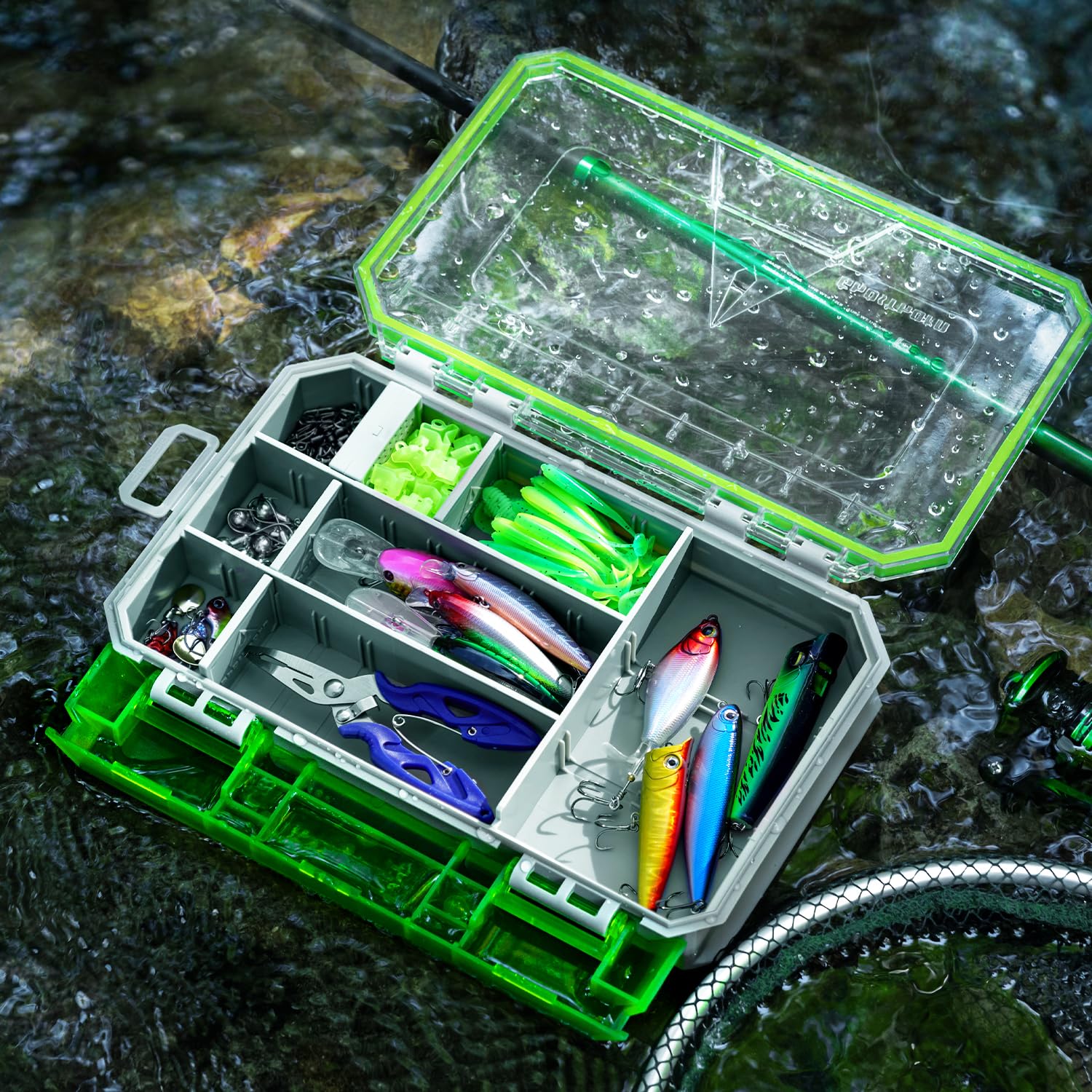 Amazon.com : Ghosthorn Fishing Tackle Box, Waterproof 3600 and 3700 Tackle  Trays, Plastic Tackle Box Organizer with Removable Dividers, Storage Lure  Box and Terminal Tackle Storage : Sports & Outdoors