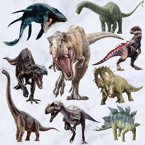 Calcomanías de pared de dinosaurio, despegar y pegar, decoración de pared de dinosaurio extraíble para niños, dormitorio, guardería, sala de juegos,