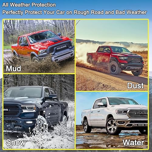 Miniatura 9 de Tecoom Aletas de barro compatibles con Dodge Ram 1500 2009-2018Ram 2500 3500 sin guardabarros OEM guardabarros delantero y trasero, 4 unidades