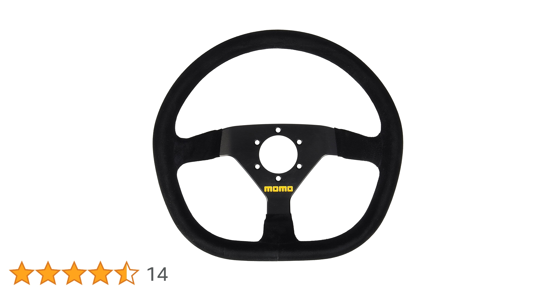 MOMO R1988_35S Mod 88 350 mm Suede Steering Wheel, Black, Steering