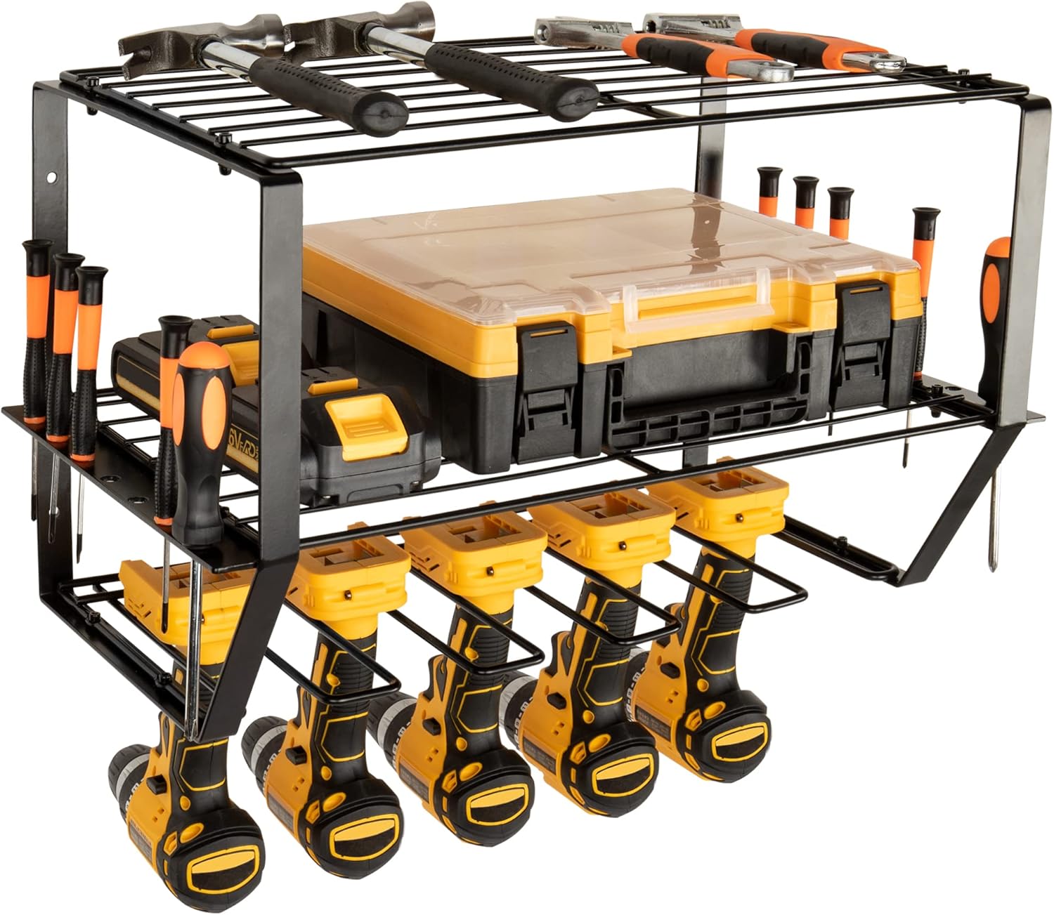 simesove Power Tool Organizer,Black Drill Holder Storage Wall Mounted