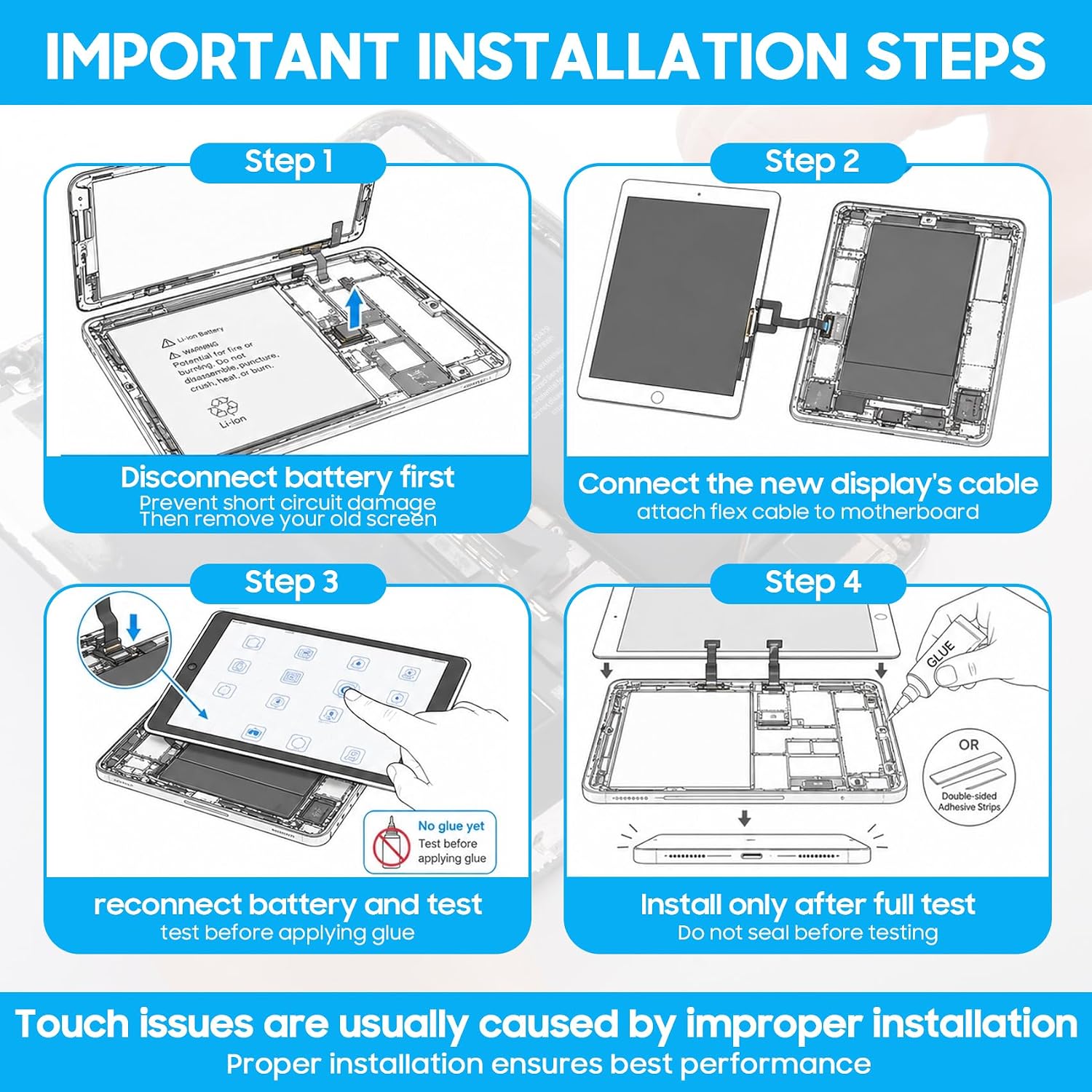 for Galaxy Tab A 10.1 2019 Original LCD Touch Digitizer
